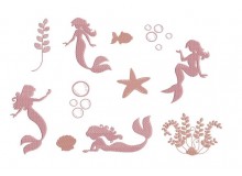 Stickserie - Meerjungfrau Silhouetten